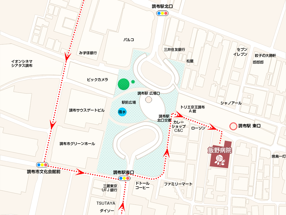 飯野病院の地図